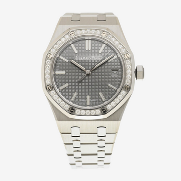 Audemars Piguet Royal Oak Unisex Watch 44mm Automatic Diamond Grey Dial Original