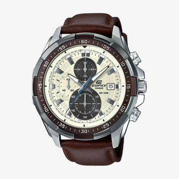 Casio Edifice Men's Leather Watch EFR-539L-7BV - Mirror Edition