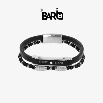 Montblanc Men's Bracelet – Luxury Leather & Steel