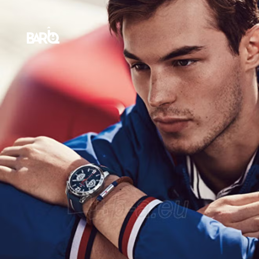 Tommy Hilfiger watch for men 44mm Black Rubber Strap - Mirror Edition