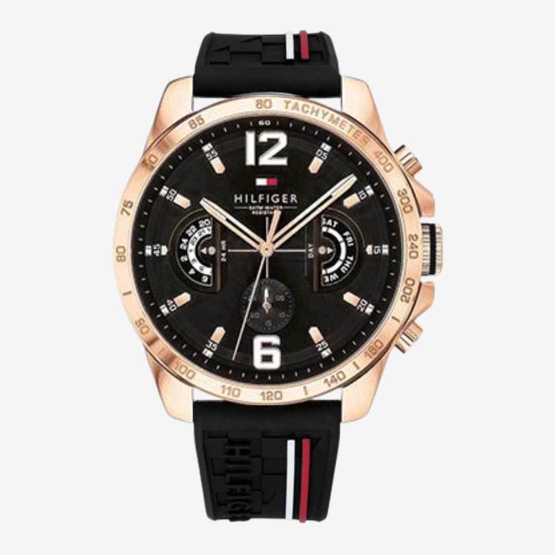 Tommy Hilfiger Men’s Watch 44mm Black Gold Mirror Edition
