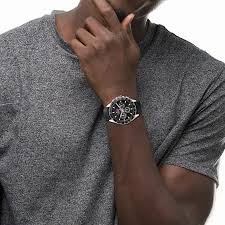 Tommy Hilfiger Men’s Watch 1791964 – Black Dial, Black Leather Strap, Quartz Analog