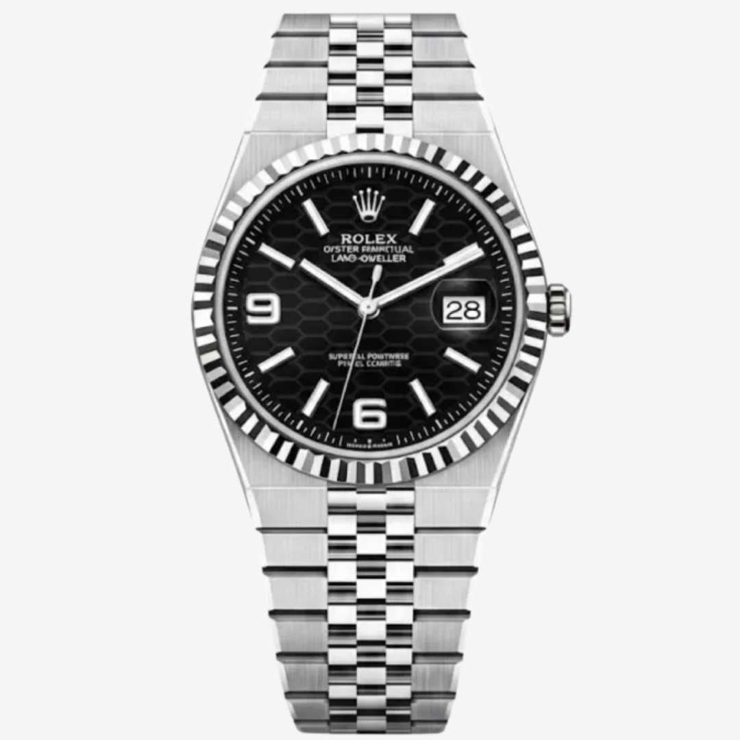 Rolex Land-Dweller Mirror Original Quartz Men’s Watch 40mm – Silver Stainless Steel with Black Dial