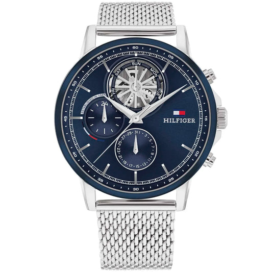 Tommy Hilfiger Men’s Watch 1710609 – Classic Blue Dial, Stainless Steel Case, Original