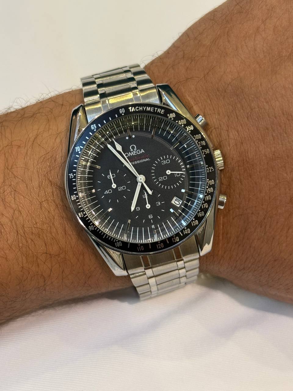 Omega Speedmaster Professional 42mm Stainless Steel Men’s Watch with Black Dial - Mirror Edition