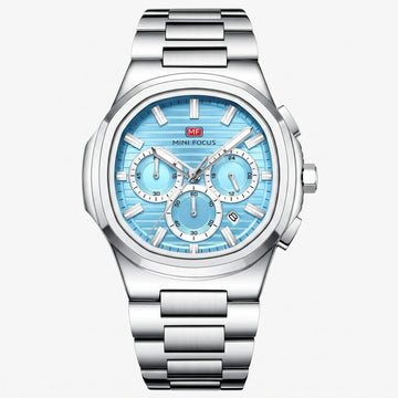 Mini Focus MF0610G Men’s Quartz Watch Stainless Steel 45mm Luminous Hands Original