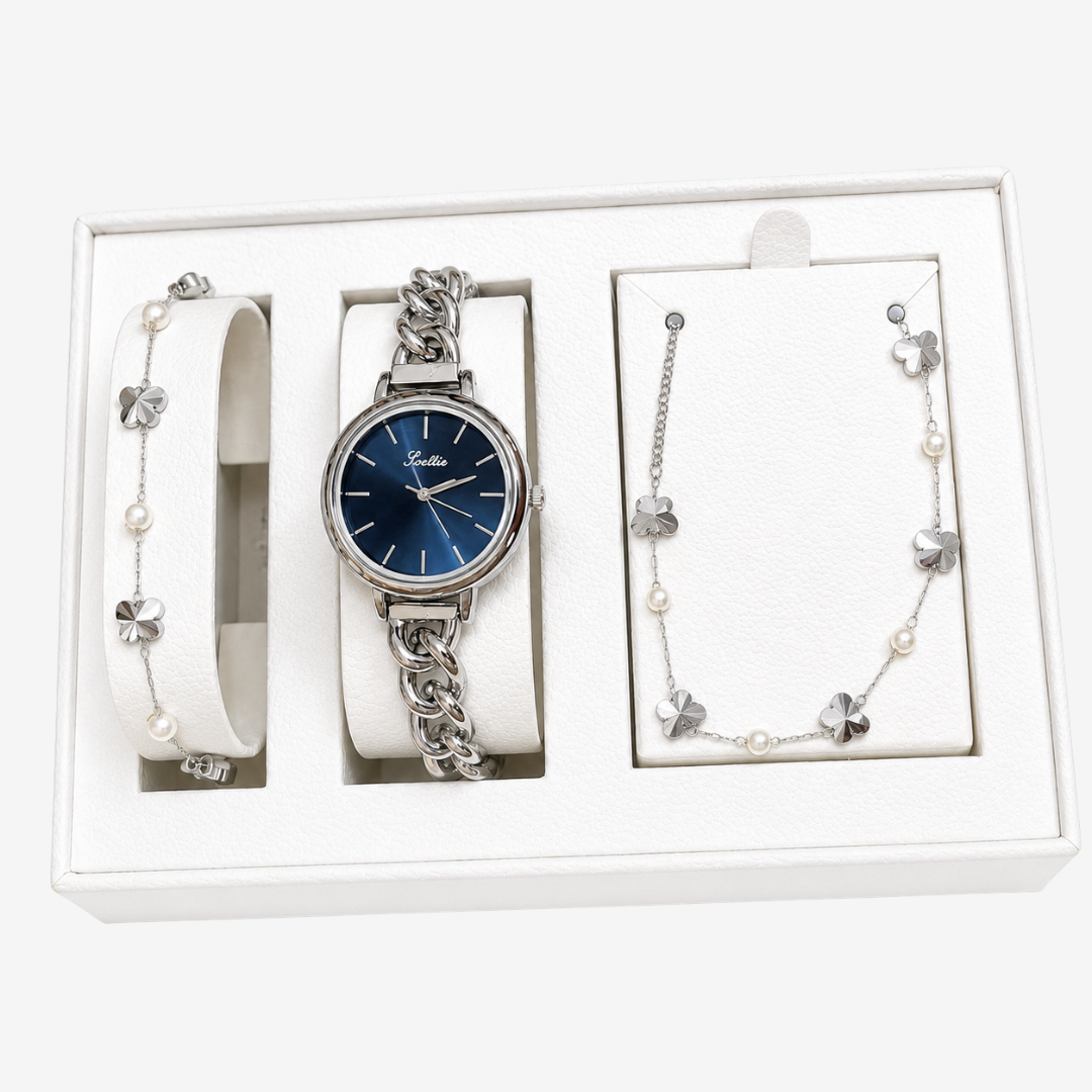 Scottie Original Women’s Watch Set – Japanese Movement, Stainless Steel Silver