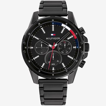 Tommy Hilfiger Black Stainless Steel Chronograph Watch 44mm – Mirror Original