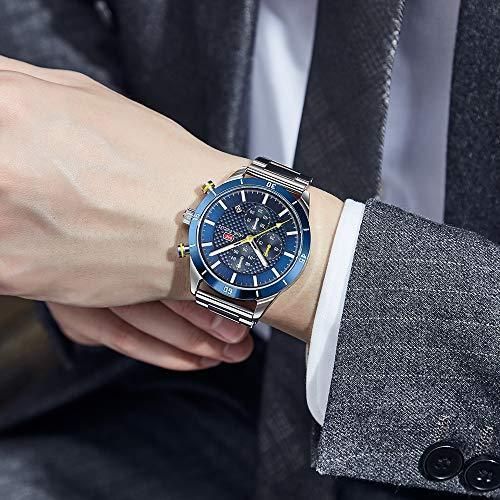 Mini Focus MF0283G Men’s Chronograph Watch – 43mm Stainless Steel Timepiece - Original