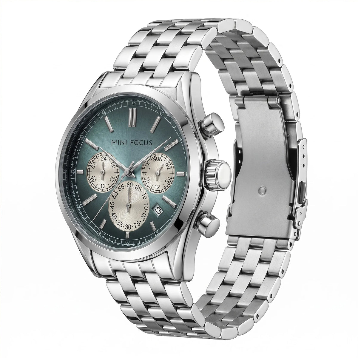 MINI FOCUS MF0638G Men’s Chronograph Watch – Turquoise Dial | Original