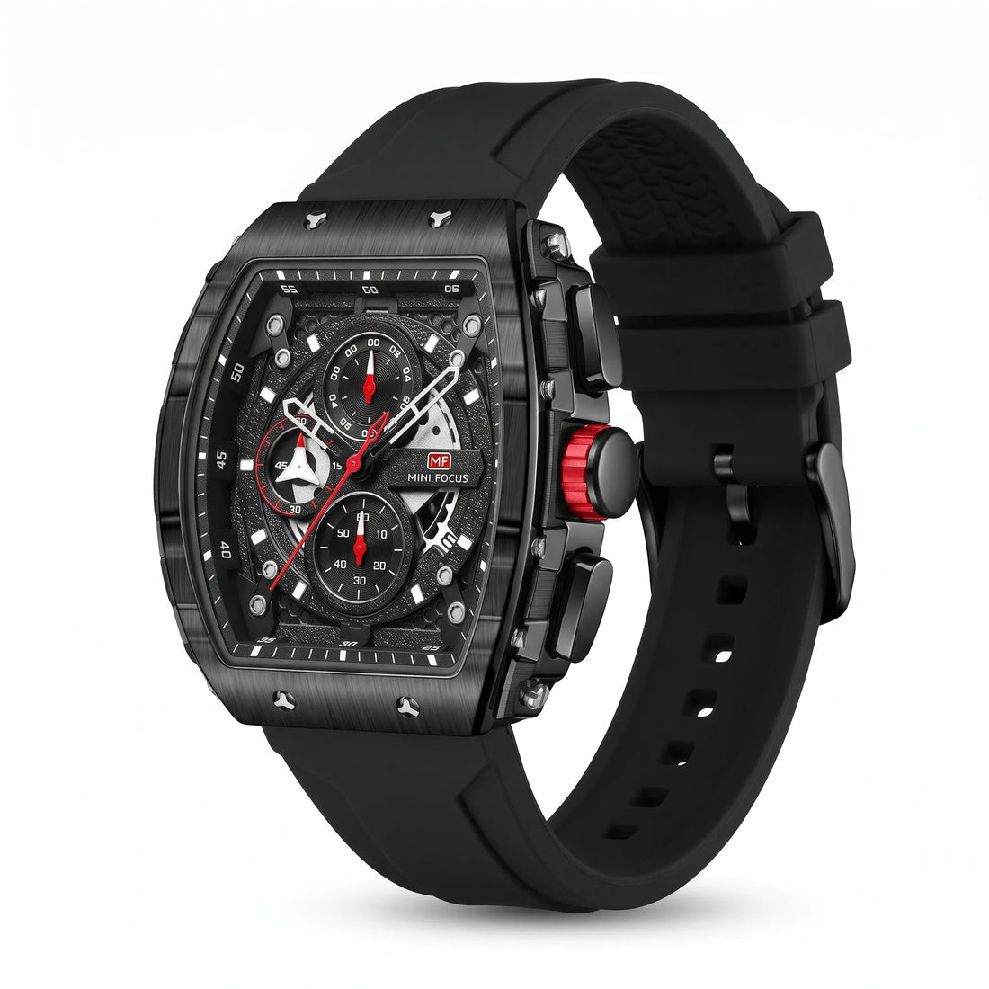 Mini Focus Men’s Watch MF0399G-05 – Black Dial, Black Rubber Strap - Original