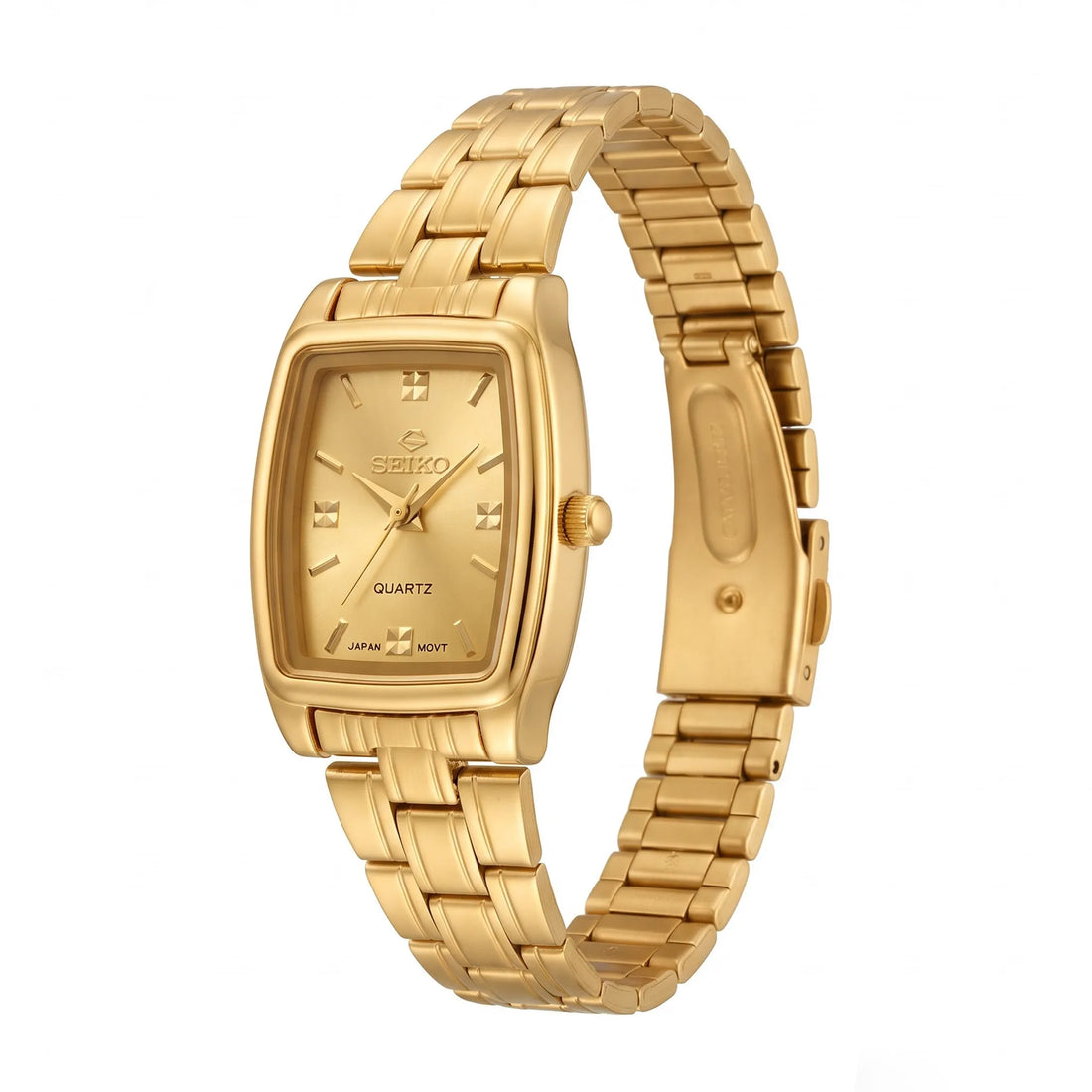 Seifco Women’s Watch – Gold-Tone Bracelet with Gold Dial
