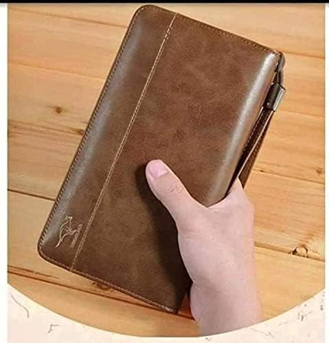 Kangaroo Men’s Hand Clutch Wallet – Mobile Leather Pouch 22×12 cm