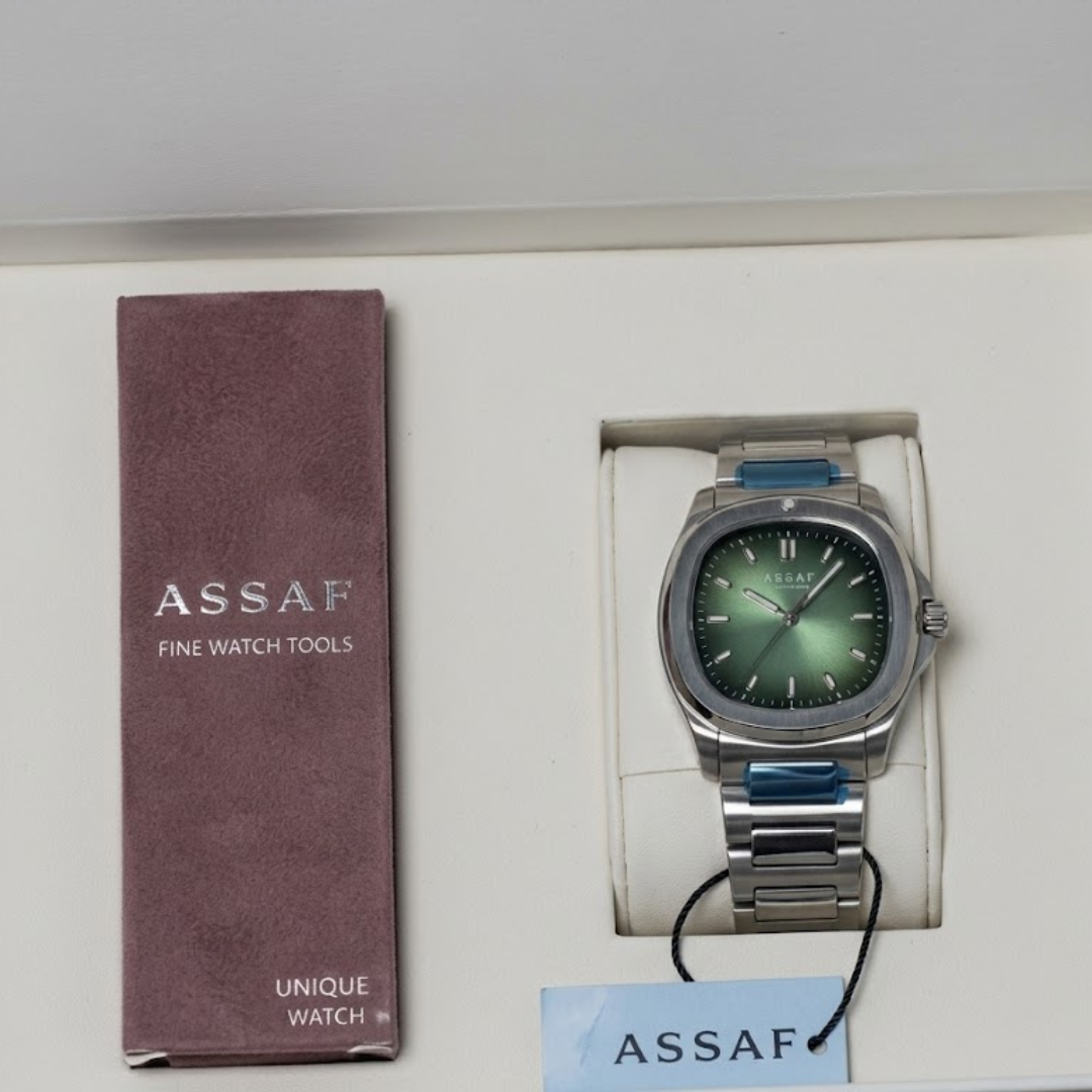 ASSAF Original Men’s Watch – Stainless Steel Green Dial Luxury Gift Set