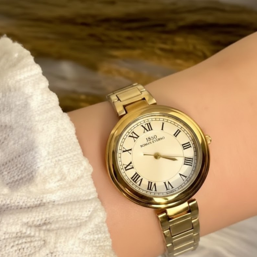 IBSO Women’s Watch Japanese Quartz Movement Gold Stainless Steel Strap & Light Gold Dial – Original