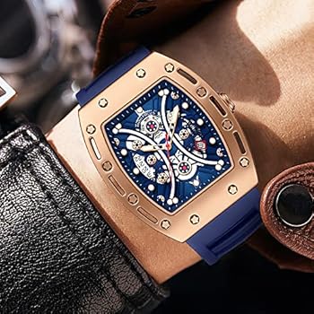 Mini Focus MF0420G Men’s Watch – 46mm Chronograph, Blue Rubber Strap, Sporty & Original