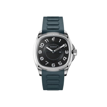 ASSAF Frankel Winner Men's Watch – Black Dial & Olive Green Silicone Strap