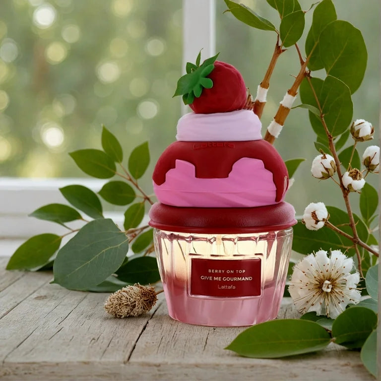 Lattafa Give Me Gourmand Berry on Top 75ml | Sweet Fruity Dessert Perfume for Women