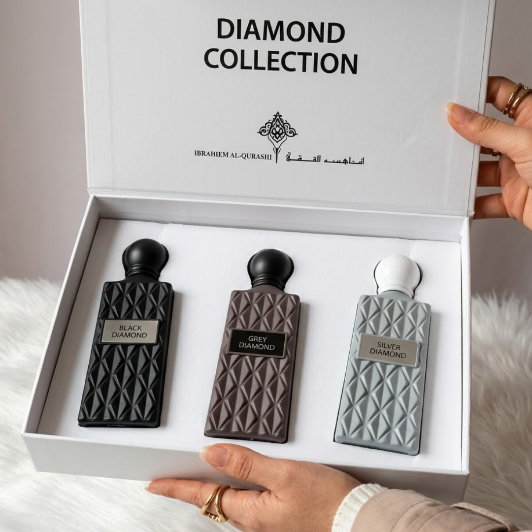 Diamond Collection Gift Set Inspired by Ibrahim Al-Qurashi – A Trilogy of Luxury Fragrances
