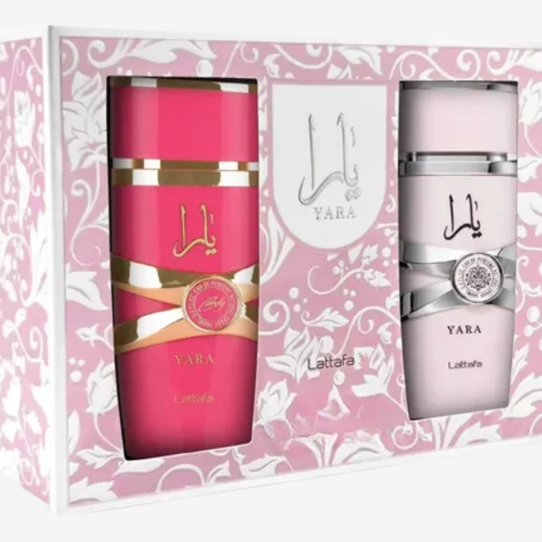 Lattafa Yara 2 Piece  Gift Set for Women 30 ml Yara Eau de Parfum Spray + 30ml Yara Candy Eau de Parfum Spray)