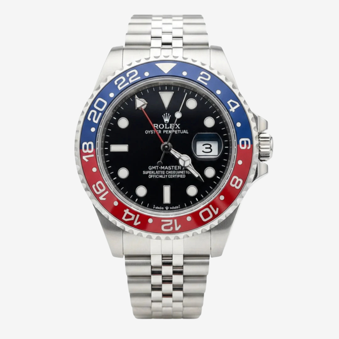 Rolex Pepsi GMT Mirror Watch 41mm – Luxury Stainless Steel Timepiece
