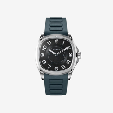 ASSAF Frankel Winner Men's Watch – Black Dial & Olive Green Silicone Strap