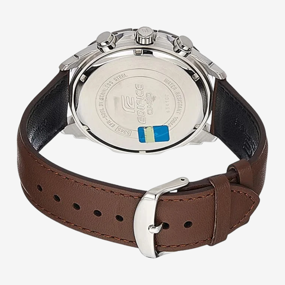 Casio Edifice Men's Leather Watch EFR-539L-7BV - Mirror Edition