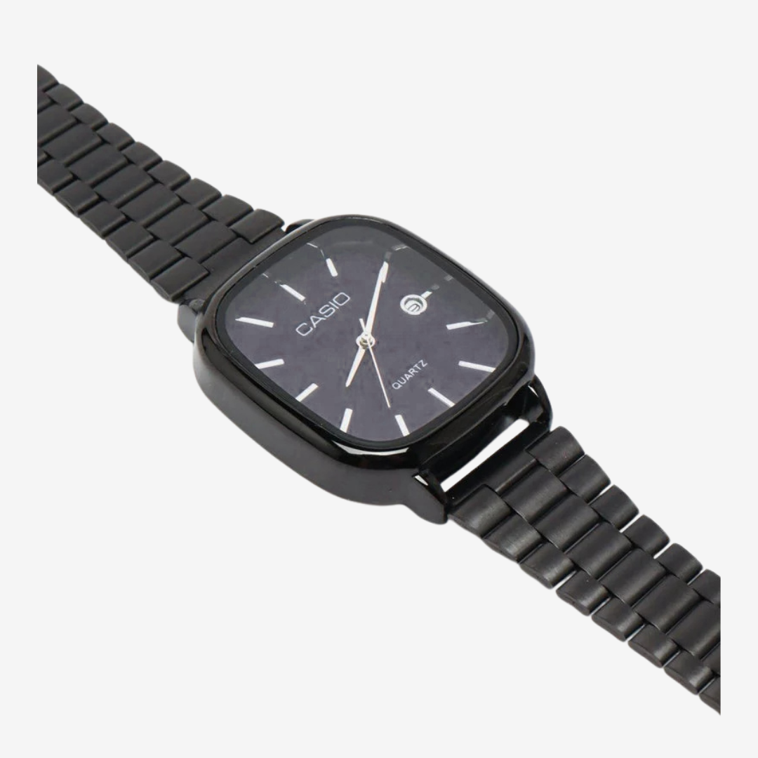 Casio LTP-E117D Unisex Watch – Stainless Steel Black Strap, Black Dial - High Quality