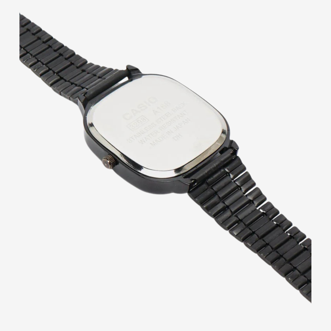 Casio LTP-E117D Unisex Watch Purple Dial Black Stainless Steel Strap High Quality