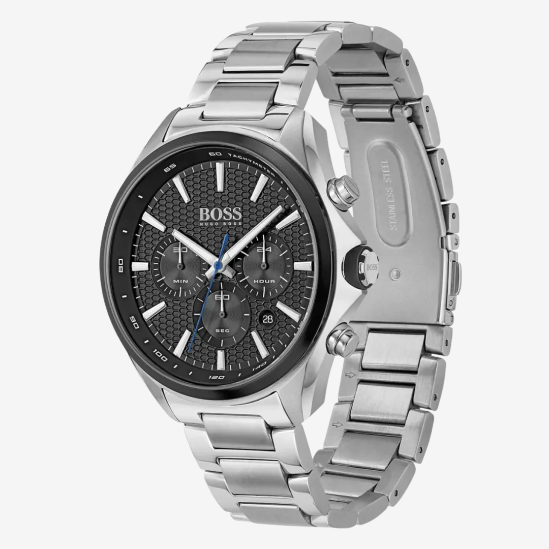 Hugo Boss Men's Distinct Chronograph Watch, 1513857 44mm Stainless Steel Strap Original