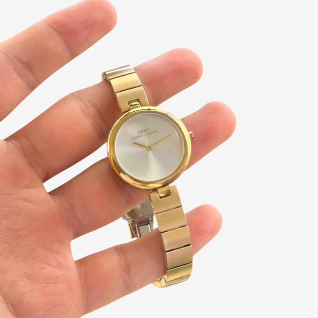 IBSO Women’s Watch Minimalist Gold Steel Bracelet Japanese Movement Original