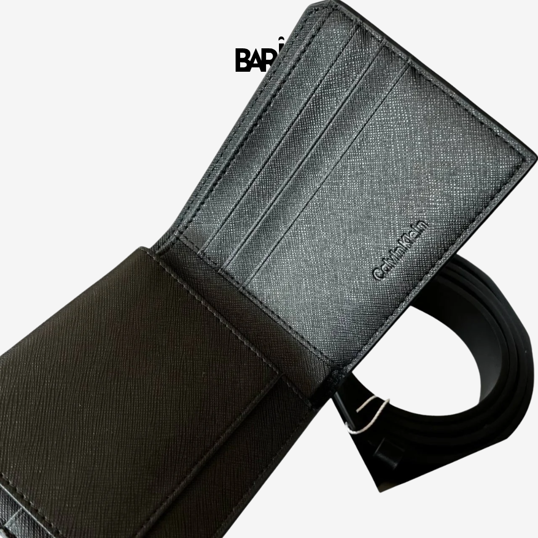 Calvin Klein Men’s Gift Set Wallet and Belt Premium Leather Timeless Style