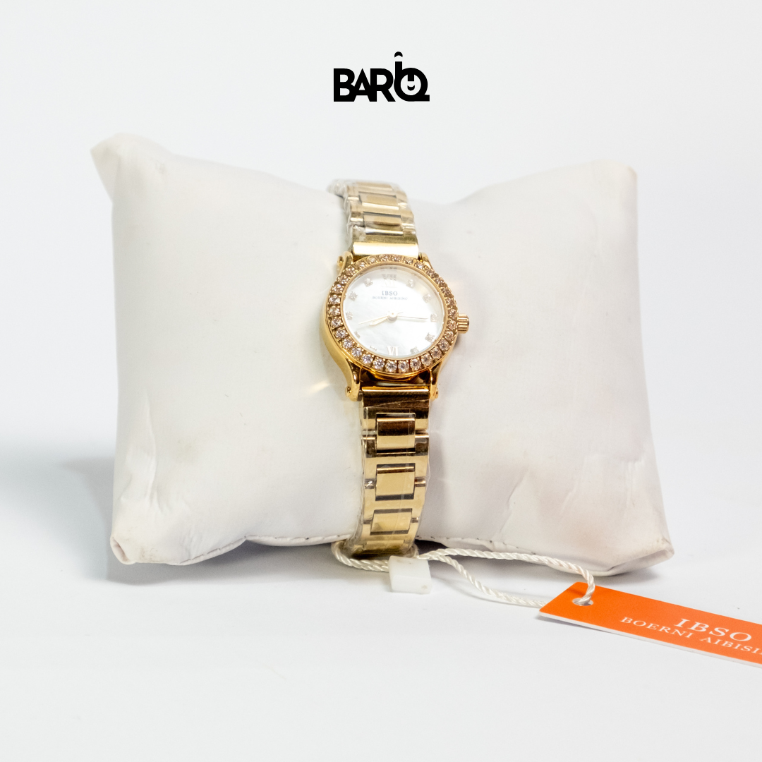 IBSO Women’s Watch Gold Crystal Accents Elegant Japanese Movement Original