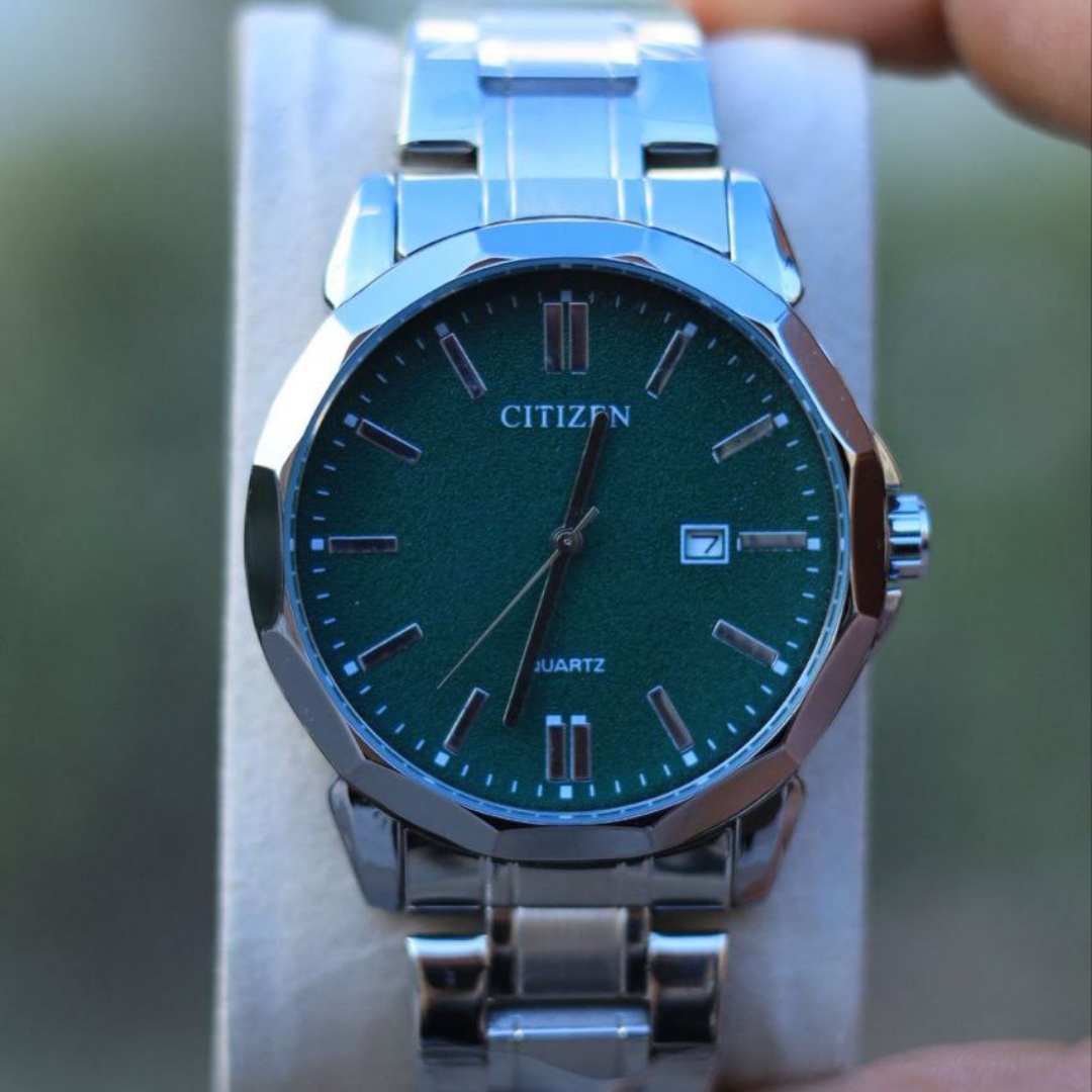 Citizen Men’s Quartz Watch 44mm Stainless Steel, Black Dial Mirror Edition