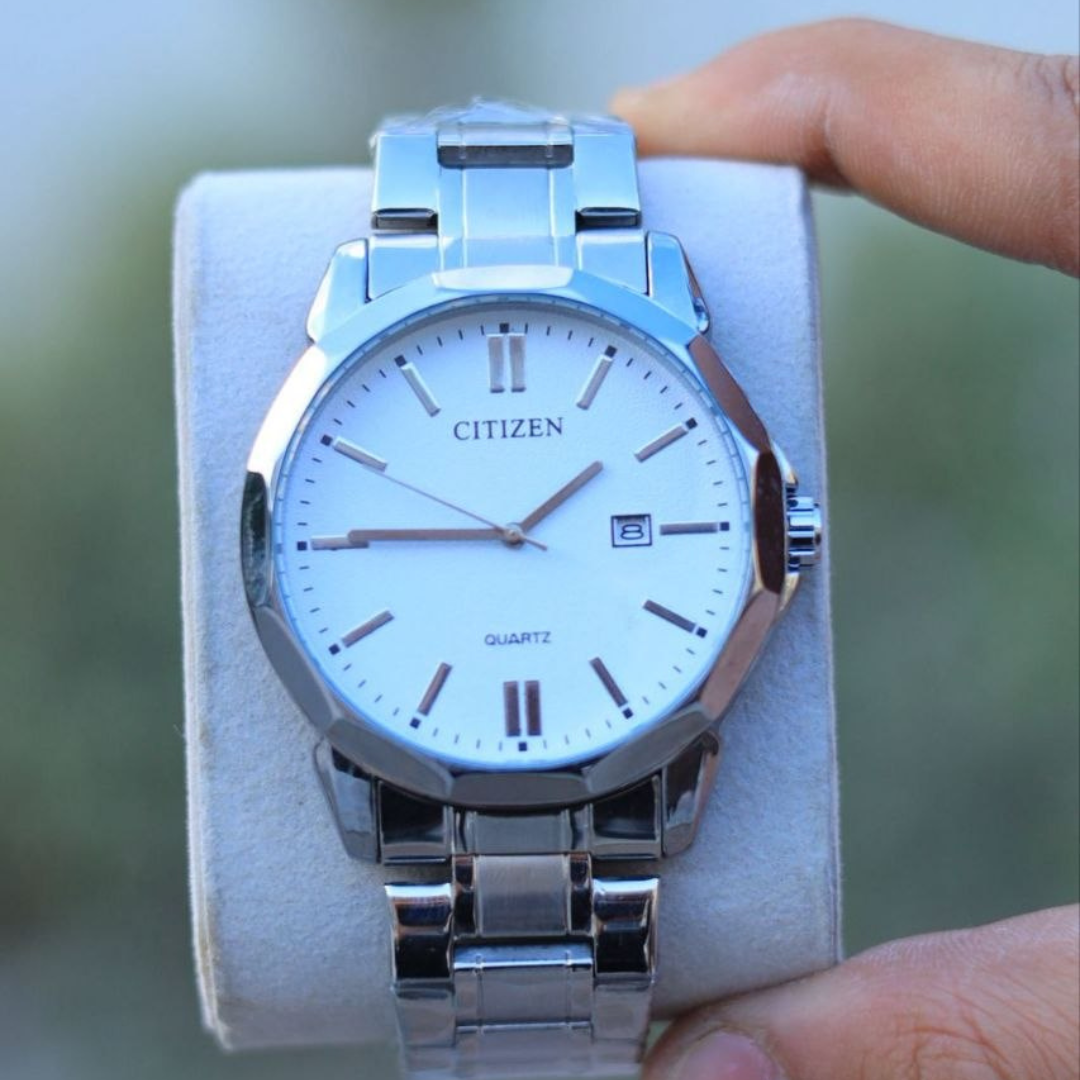 Citizen Men’s Quartz Watch 44mm Stainless Steel, Black Dial Mirror Edition