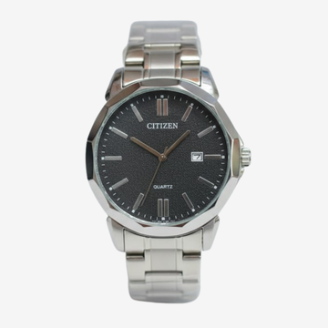 Citizen Men’s Quartz Watch 44mm Stainless Steel, Black Dial Mirror Edition