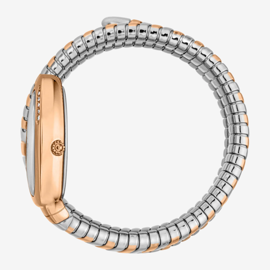 Just Cavalli Women’s Analog Watch JC1L230M0075 Silver Gold with Crystal Accents Original