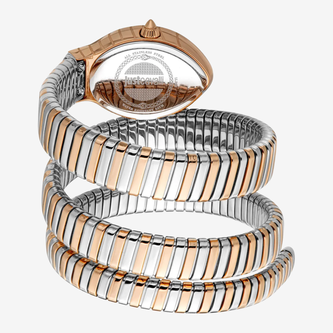 Just Cavalli Women’s Watch – JC1L248M0075, 34mm, Silver & Rose Gold, Original