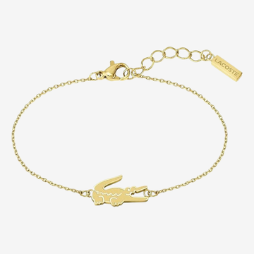 Lacoste Women's CROCODILE Collection Pendant Necklace available in silver, yellow gold or carnation gold