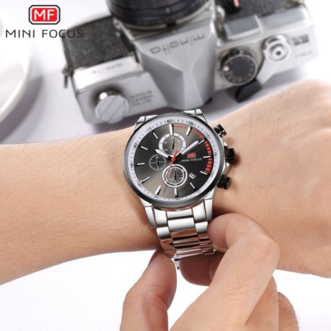 Mini Focus Casual Watch – MF0085G. Men’s 44mm Silver Original