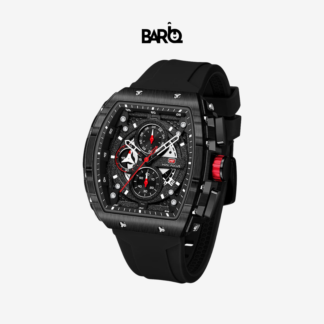Mini Focus Men’s Watch MF0399G-05 – Black Dial, Black Rubber Strap - Mirror Edition