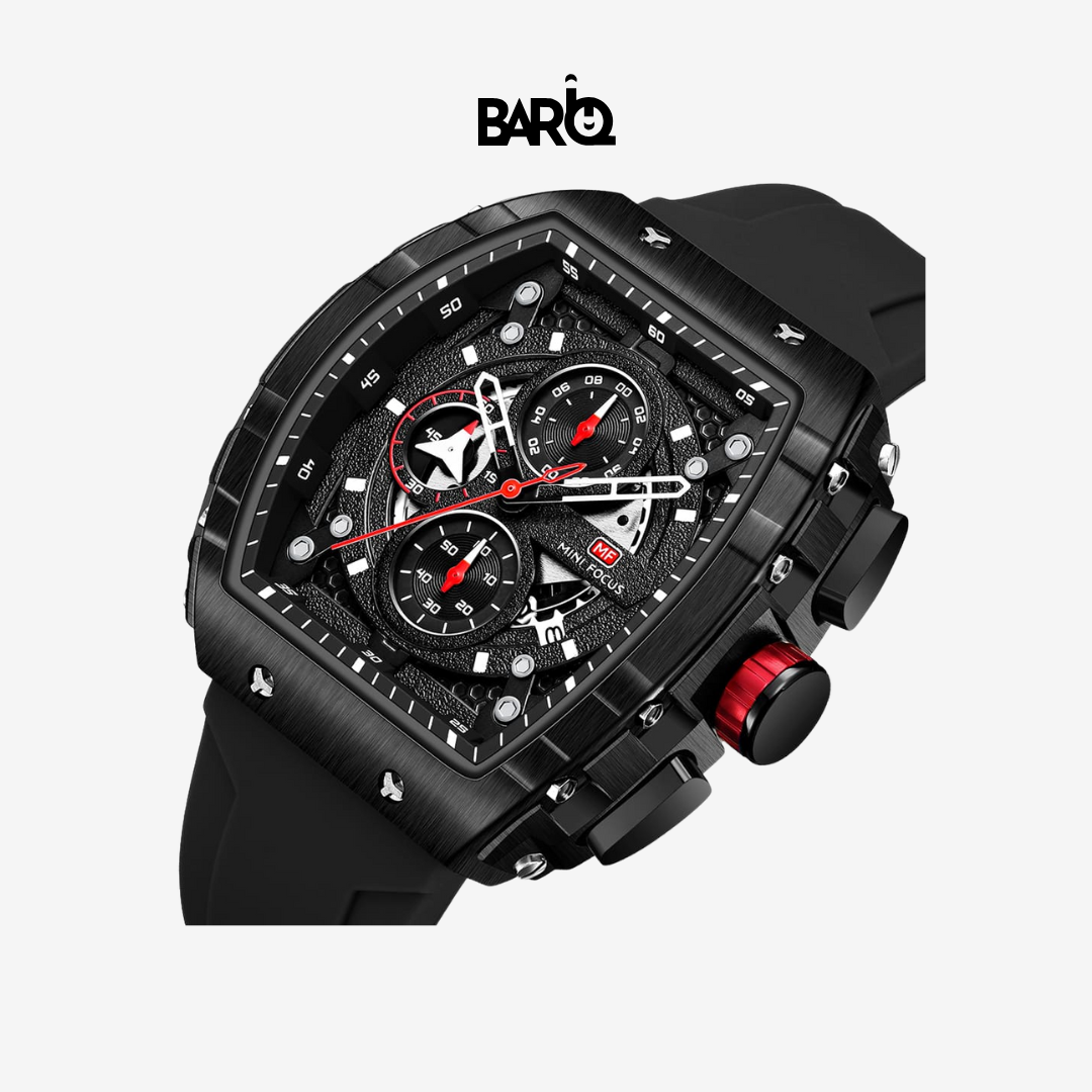 Mini Focus Men’s Watch MF0399G-05 – Black Dial, Black Rubber Strap - Mirror Edition