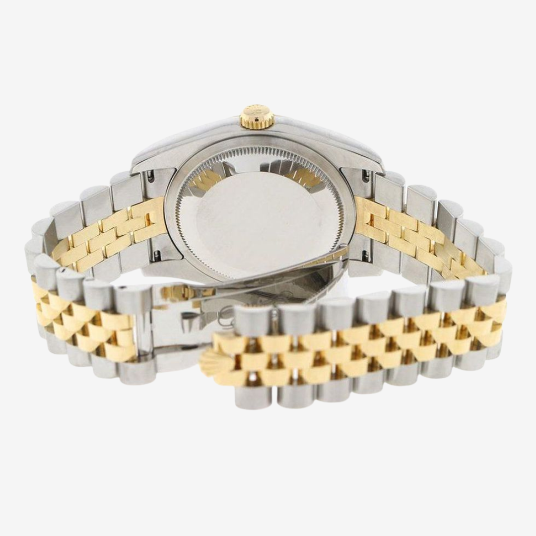 Rolex Datejust 33 Women’s Watch – Steel/Yellow Gold, Diamond Mother of Pearl Dial