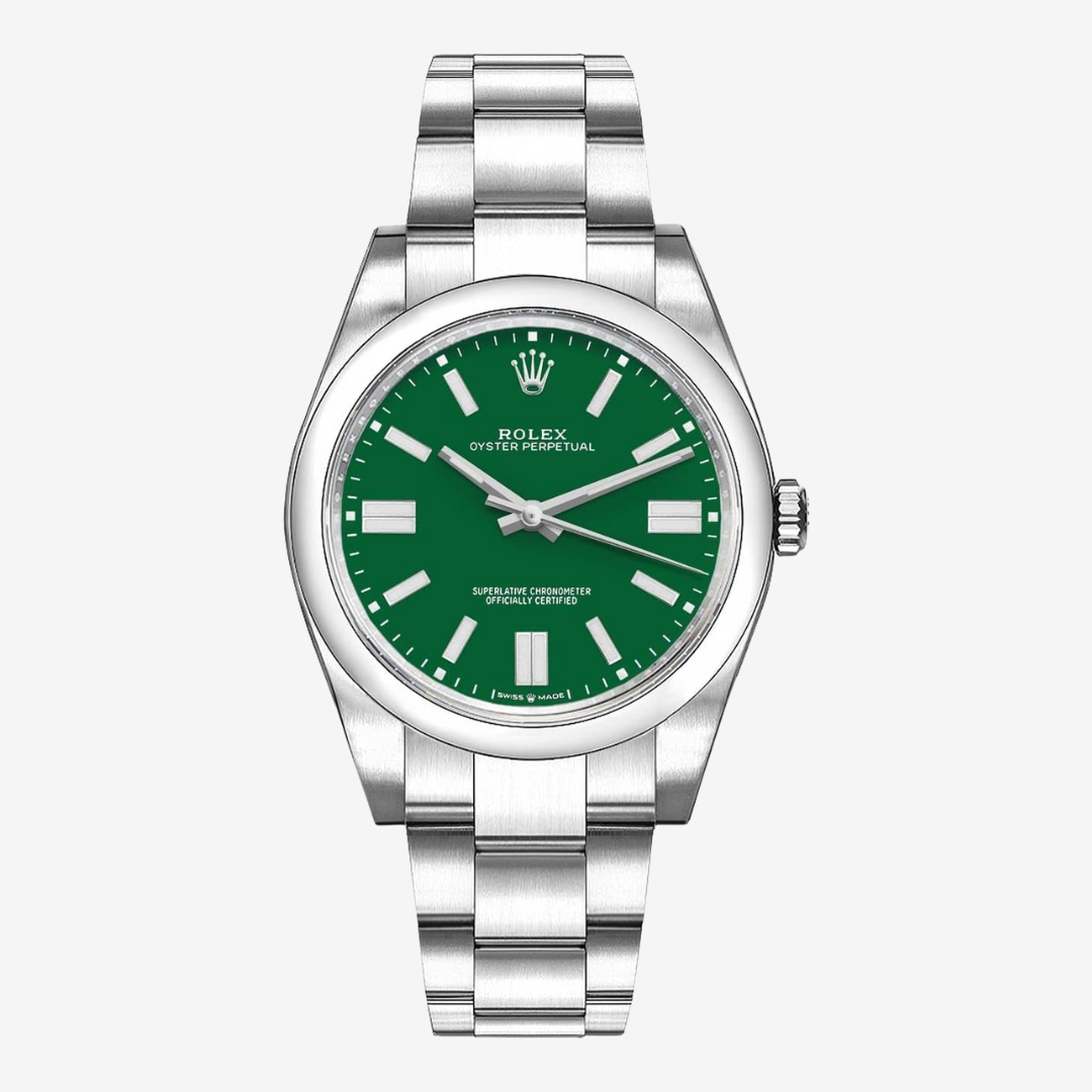 Rolex Oyster Perpetual Men’s Watch 40mm Quartz Green Dial High Quality