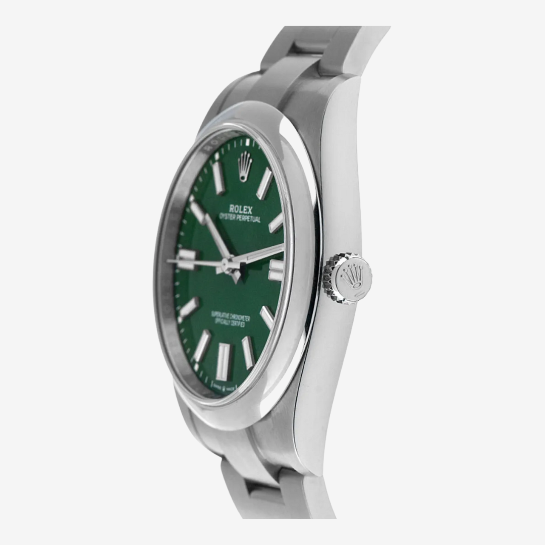 Rolex Oyster Perpetual Men’s Watch 40mm Quartz Green Dial High Quality