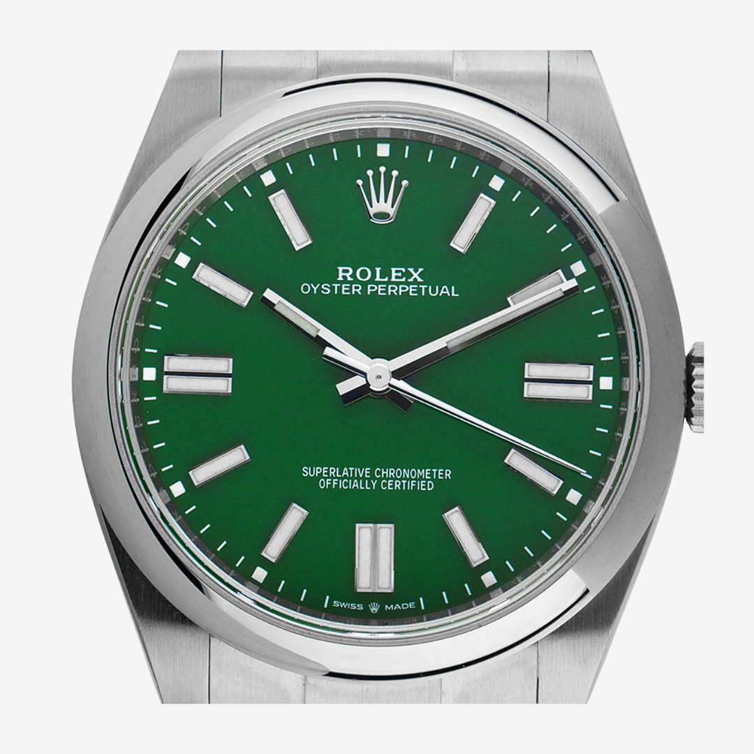 Rolex Oyster Perpetual Men’s Watch 40mm Quartz Green Dial High Quality