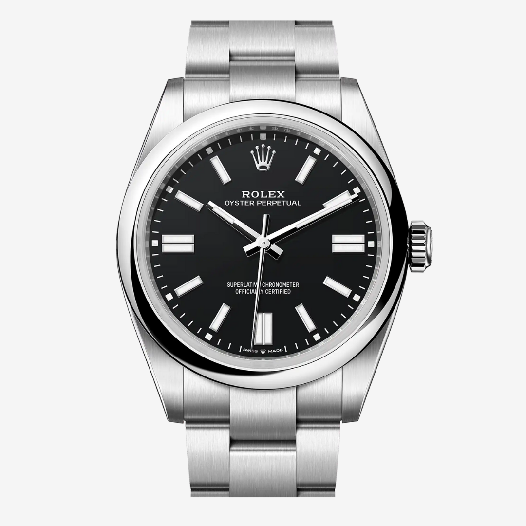 Rolex Oyster Perpetual women’s Watch 31mm Quartz black Dial Stainless Steel Silver High Quality