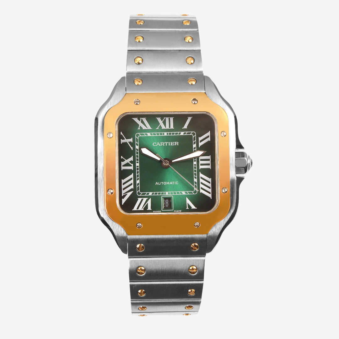 Cartier Santos de Cartier 40mm Two-Tone Green Dial – Limited Edition-  Mirror Edition
