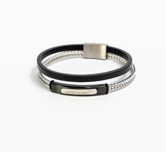 Montblanc Men's Bracelet – Luxury Leather & Steel