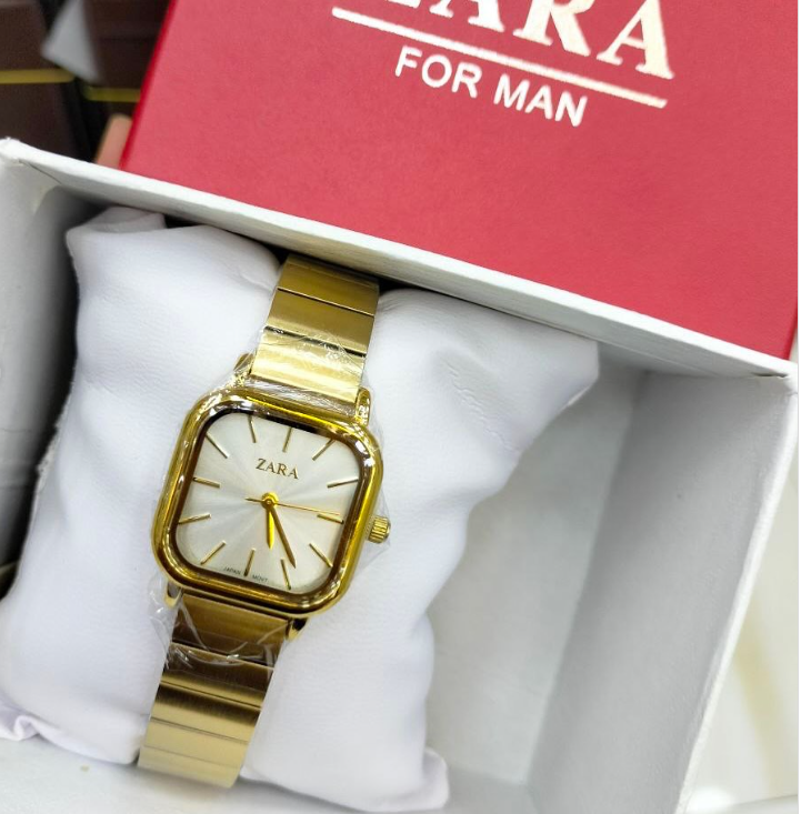 ZARA Men’s Japanese Quartz Movement Gold Stainless-Steel Strap & White Dial – Original